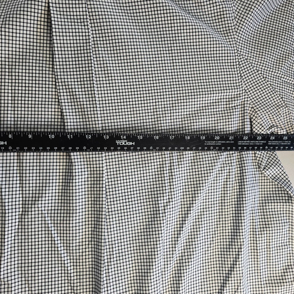 Duluth Trading Dress Shirt Men's 2XLT Black White Check Button Collard Cotton - Picture 10 of 16